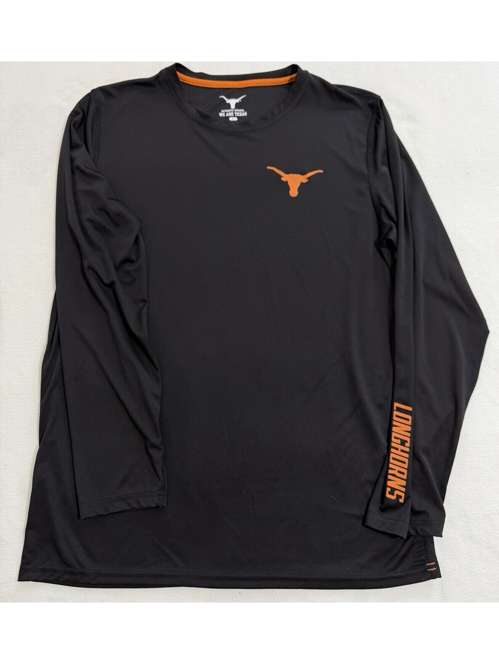 Official University of Texas UT Longhorn Long Sleeve Shirt Black Mens L NWOT